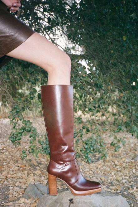 Jeffrey Campbell iggie NDHB681 laarzen van knie tot dij kameel vrouwen