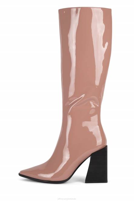 Jeffrey Campbell lasiren-kh NDHB725 laarzen van knie tot dij stoffig blush-patent vrouwen