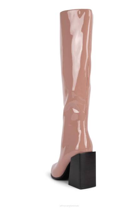 Jeffrey Campbell lasiren-kh NDHB725 laarzen van knie tot dij stoffig blush-patent vrouwen