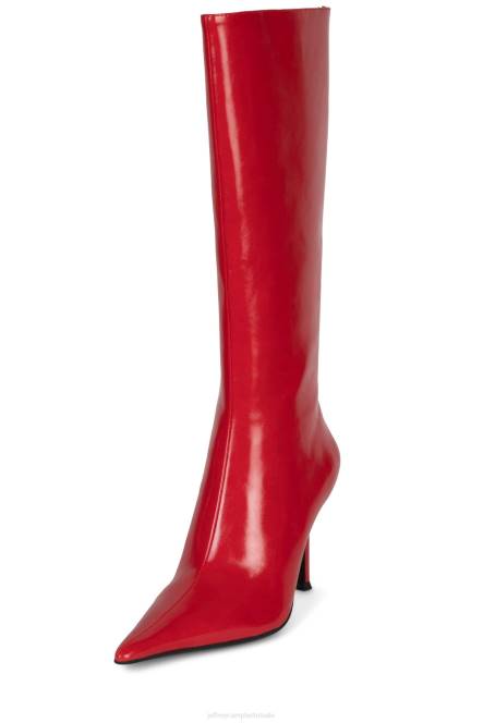 Jeffrey Campbell lieverds NDHB677 laarzen van knie tot dij rood vrouwen