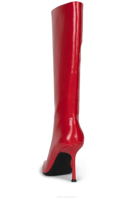 Jeffrey Campbell lieverds NDHB677 laarzen van knie tot dij rood vrouwen