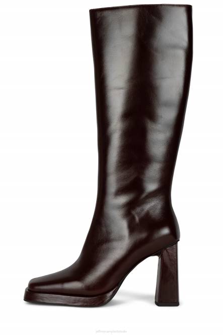 Jeffrey Campbell maximaal-2 NDHB687 laarzen van knie tot dij bruin glanzend vrouwen