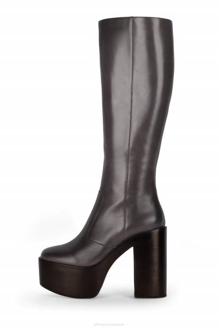 Jeffrey Campbell mexicaans-kh NDHB785 laarzen van knie tot dij donker grijs vrouwen