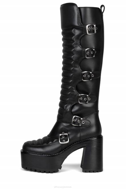 Jeffrey Campbell motor-xx NDHB685 laarzen van knie tot dij zwart vrouwen