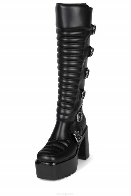 Jeffrey Campbell motor-xx NDHB685 laarzen van knie tot dij zwart vrouwen