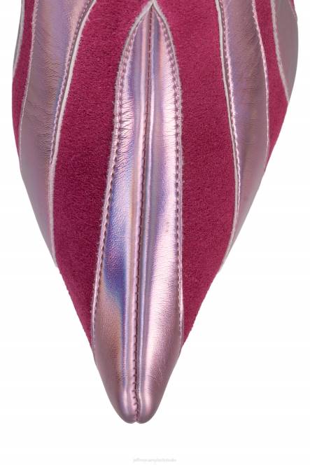 Jeffrey Campbell ongetemd NDHB849 laarzen van knie tot dij fuchsia suède fuchsia multi vrouwen