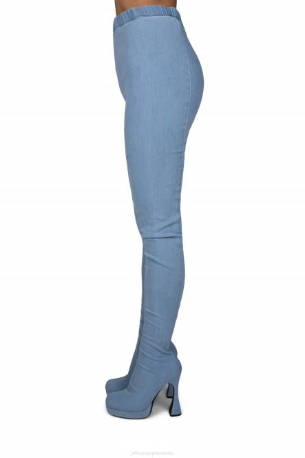 Jeffrey Campbell pantalons NDHB717 laarzen van knie tot dij blauw spijkerstof vrouwen