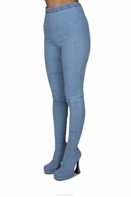 Jeffrey Campbell pantalons NDHB717 laarzen van knie tot dij blauw spijkerstof vrouwen