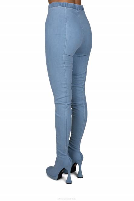 Jeffrey Campbell pantalons NDHB717 laarzen van knie tot dij blauw spijkerstof vrouwen