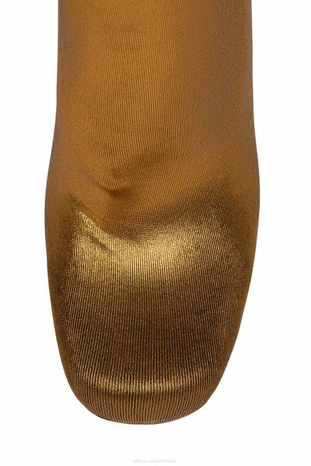 Jeffrey Campbell pantalons NDHB831 laarzen van knie tot dij goud metaalachtig vrouwen