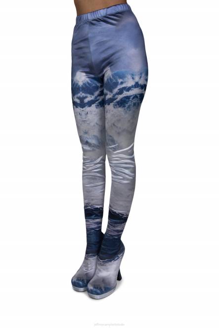 Jeffrey Campbell pantalons NDHB886 laarzen van knie tot dij blauwe golven vrouwen