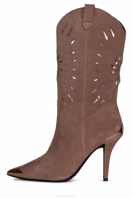 Jeffrey Campbell paso-roble NDHB770 laarzen van knie tot dij stoffig roze suède roségoud vrouwen