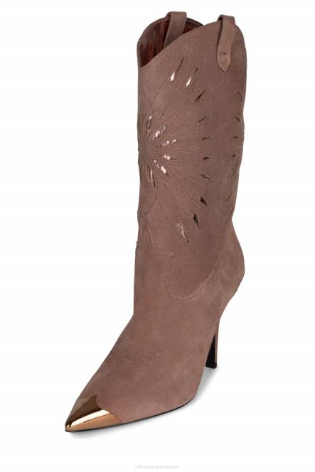 Jeffrey Campbell paso-roble NDHB770 laarzen van knie tot dij stoffig roze suède roségoud vrouwen