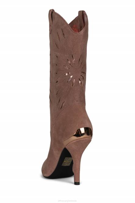 Jeffrey Campbell paso-roble NDHB770 laarzen van knie tot dij stoffig roze suède roségoud vrouwen