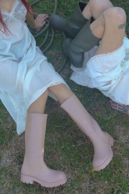 Jeffrey Campbell regenbui NDHB832 laarzen van knie tot dij beige mat vrouwen
