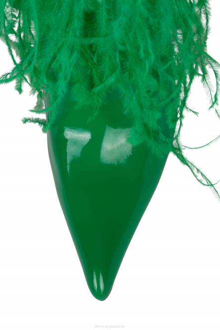 Jeffrey Campbell shake-ya NDHB792 laarzen van knie tot dij groene patentcombinatie vrouwen