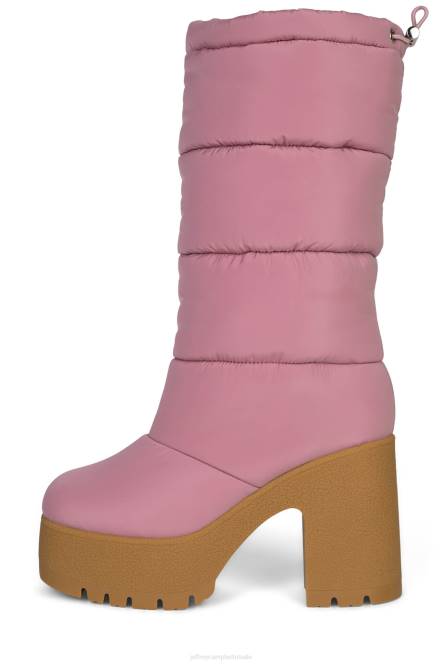 Jeffrey Campbell sneeuw-twijfel NDHB860 laarzen van knie tot dij stoffige rozenhoning vrouwen