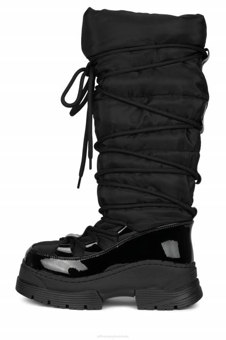 Jeffrey Campbell snowies-ok NDHB716 laarzen van knie tot dij zwart vrouwen