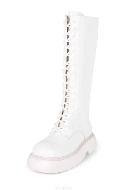 Jeffrey Campbell spionage-lu NDHB728 laarzen van knie tot dij witte doos wit vrouwen