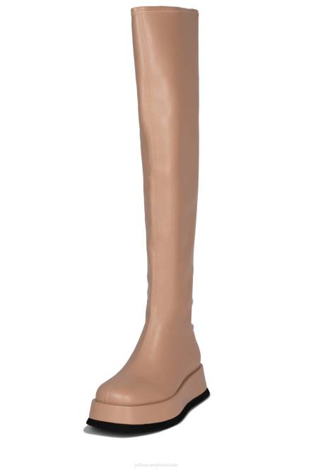 Jeffrey Campbell synthetiseren NDHB750 laarzen van knie tot dij beige vrouwen