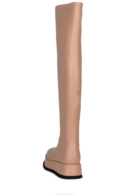 Jeffrey Campbell synthetiseren NDHB750 laarzen van knie tot dij beige vrouwen