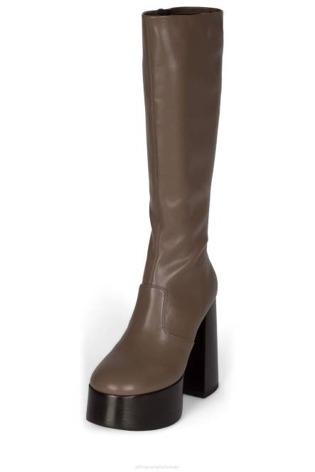 Jeffrey Campbell timewarp NDHB773 laarzen van knie tot dij donker taupe vrouwen