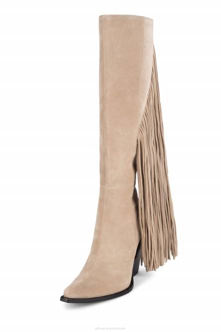 Jeffrey Campbell vee NDHB824 laarzen van knie tot dij beige suède vrouwen
