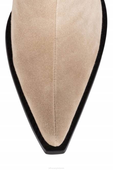 Jeffrey Campbell vee NDHB824 laarzen van knie tot dij beige suède vrouwen