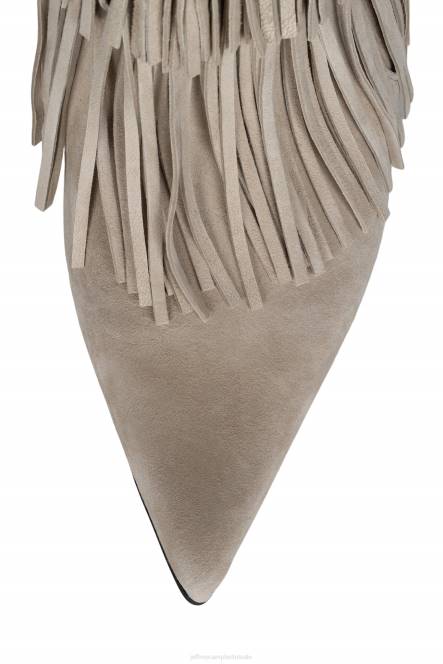 Jeffrey Campbell wild paard NDHB772 laarzen van knie tot dij beige suède vrouwen