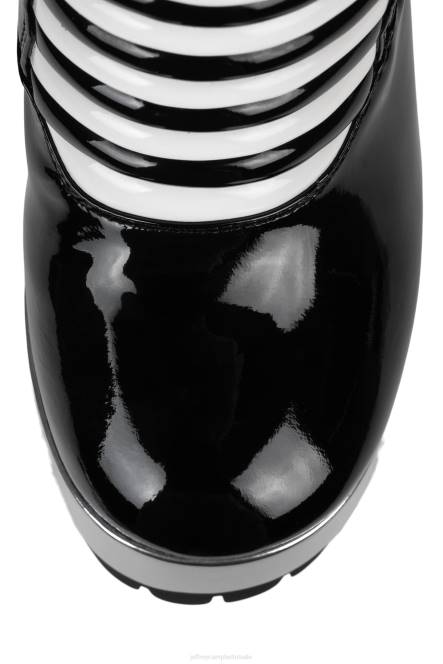 Jeffrey Campbell galactië NDHB1232 platform boot zwart lak multi vrouwen
