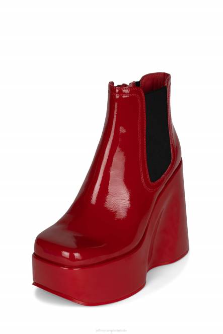 Jeffrey Campbell gehyped NDHB1235 platform boot rood patent vrouwen
