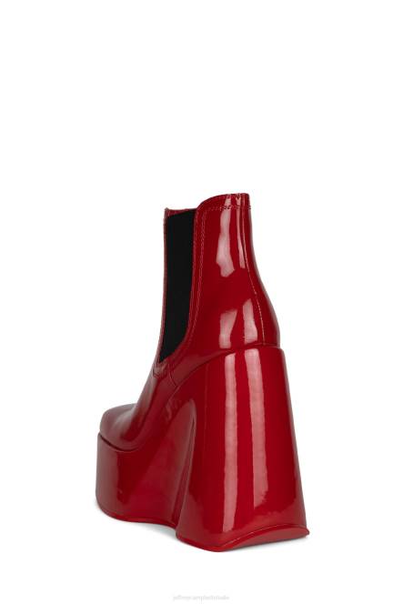 Jeffrey Campbell gehyped NDHB1235 platform boot rood patent vrouwen