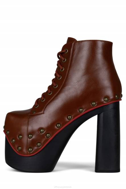 Jeffrey Campbell gigantlita NDHB1231 platform boot bruin oranje vrouwen