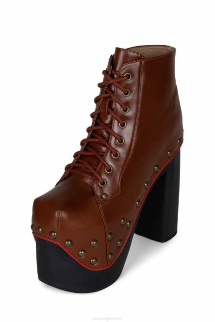 Jeffrey Campbell gigantlita NDHB1231 platform boot bruin oranje vrouwen
