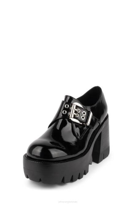 Jeffrey Campbell mislukking NDHB901 platform boot zwart gekreukt patent vrouwen