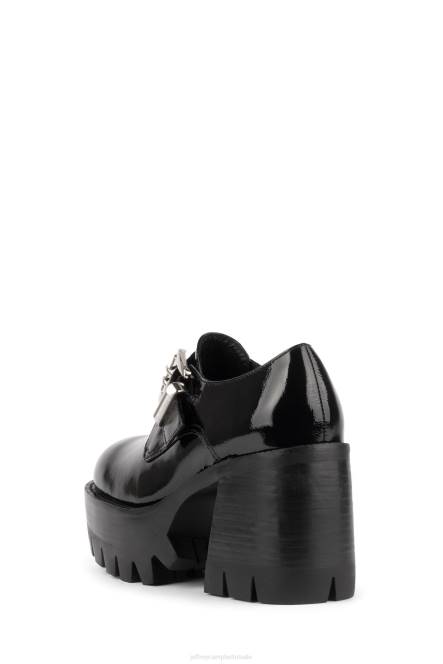 Jeffrey Campbell mislukking NDHB901 platform boot zwart gekreukt patent vrouwen