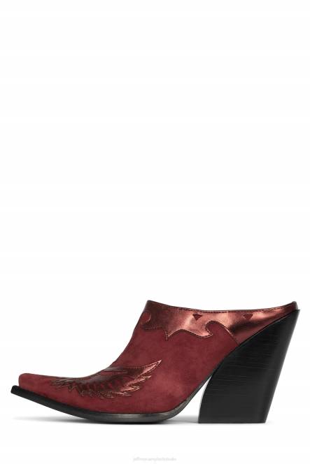 Jeffrey Campbell arendton NDHB910 westerse laarzen rood metallic rood suède vrouwen