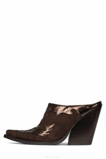 Jeffrey Campbell arendton NDHB911 westerse laarzen bruin metallic bruin suède vrouwen