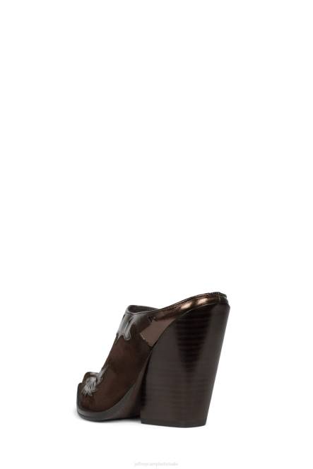 Jeffrey Campbell arendton NDHB911 westerse laarzen bruin metallic bruin suède vrouwen