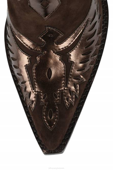 Jeffrey Campbell arendton NDHB911 westerse laarzen bruin metallic bruin suède vrouwen