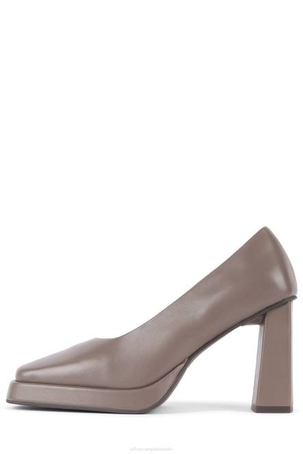 Jeffrey Campbell afgestompt NDHB1286 platform pomp donker taupe vrouwen