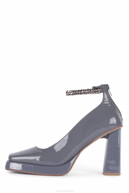 Jeffrey Campbell afgestompt-ch NDHB1283 platform pomp stoffig marine patent vrouwen