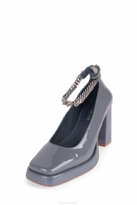 Jeffrey Campbell afgestompt-ch NDHB1283 platform pomp stoffig marine patent vrouwen