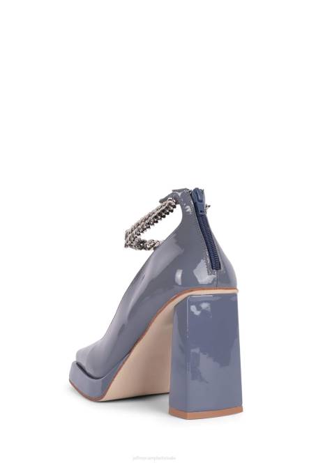Jeffrey Campbell afgestompt-ch NDHB1283 platform pomp stoffig marine patent vrouwen