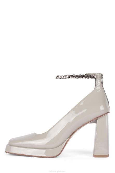 Jeffrey Campbell afgestompt-ch NDHB1312 platform pomp grijs patent vrouwen