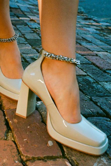 Jeffrey Campbell afgestompt-ch NDHB1312 platform pomp grijs patent vrouwen