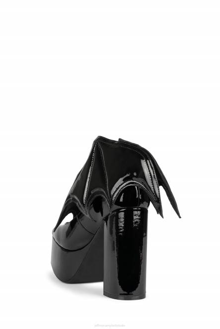 Jeffrey Campbell batty-b NDHB1274 platform pomp zwart patent vrouwen