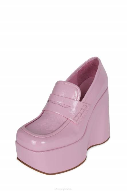 Jeffrey Campbell blok NDHB1269 platform pomp roze gekreukt patent vrouwen