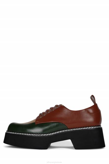 Jeffrey Campbell boek NDHB1261 platform pomp groene mosterd multi vrouwen