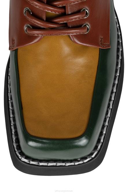 Jeffrey Campbell boek NDHB1261 platform pomp groene mosterd multi vrouwen